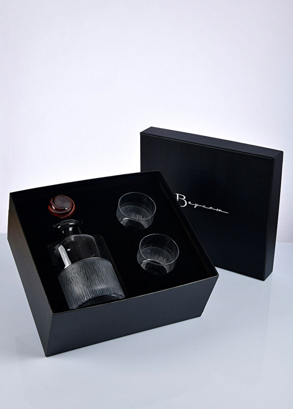 Beycam Liberty Crystal Glass Whiskey Bottle and Set of 2 Glasses - 2