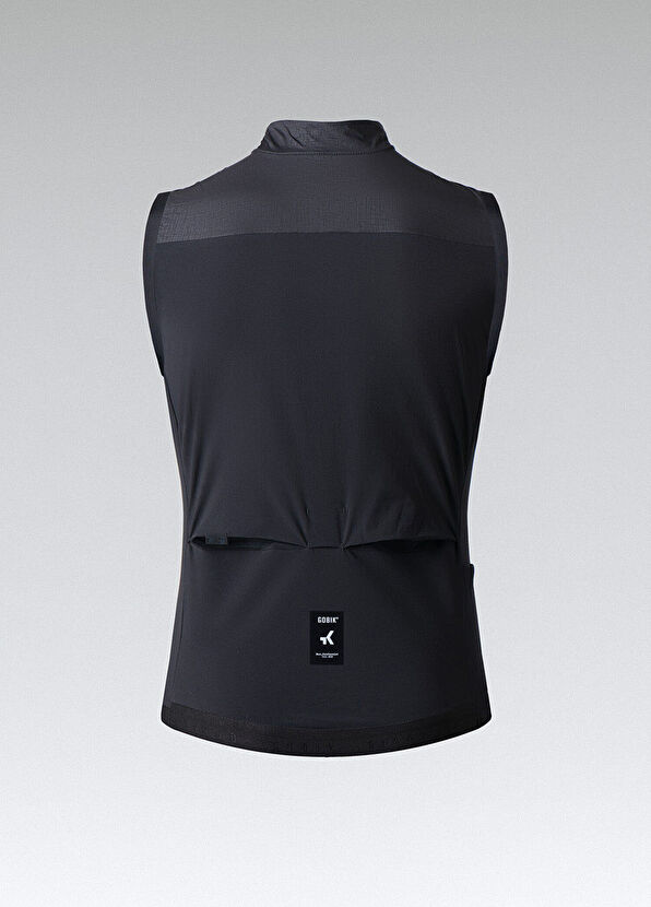 GOBIK Vector 2.0 Crow Siyah Rüzgar Geçirmez Erkek Bisiklet Yeleği - 2