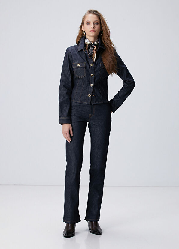 Network Lacivert Bootcut Denim Pantolon - 2