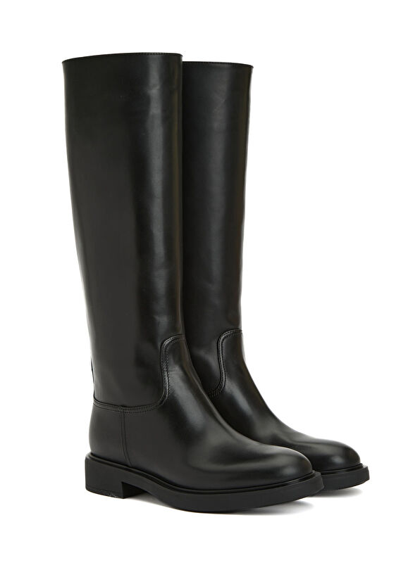 Siyah Kadın Deri Çizme - Görsel 3