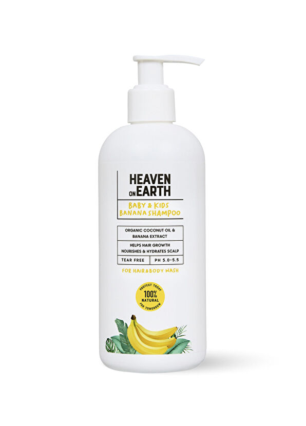 Heaven On Earth Baby Kids Banana Shampoo Banana Paraben-Free Baby Kids Hair and Body Shampoo 300 ml - 1