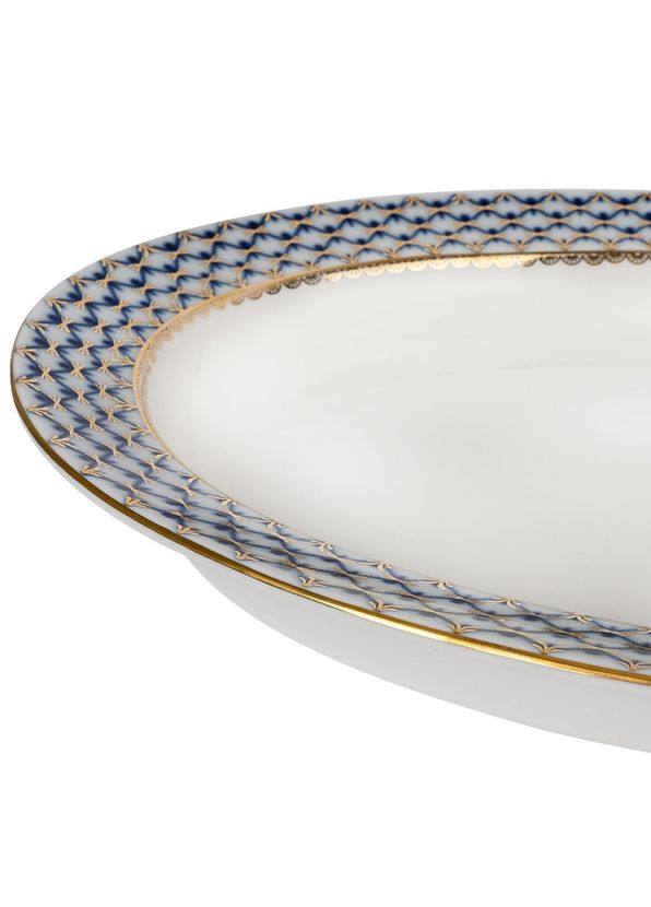 Imperial Porcelain Cobalt Blue Porcelain Oval Serving Plate 35 cm - 2