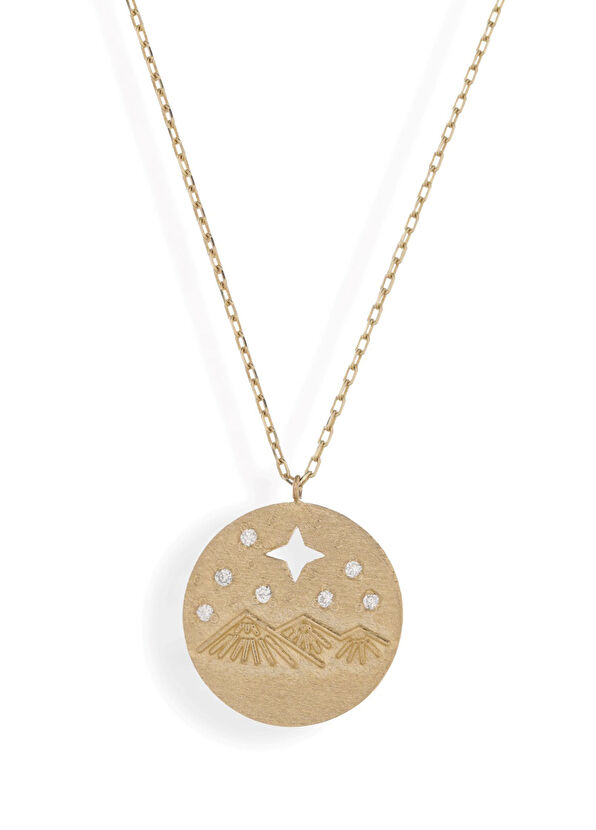 Ginza Design Jewelry Magic Sky Pırlanta Taşlı 14 Ayar Altın Kadın Kolye - 1