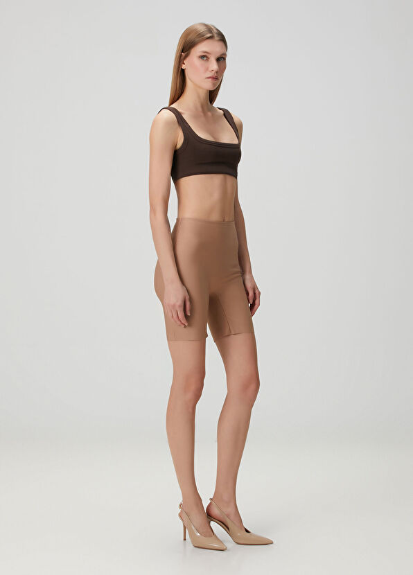 Butt Enchancing Kahverengi Şort - Görsel 2