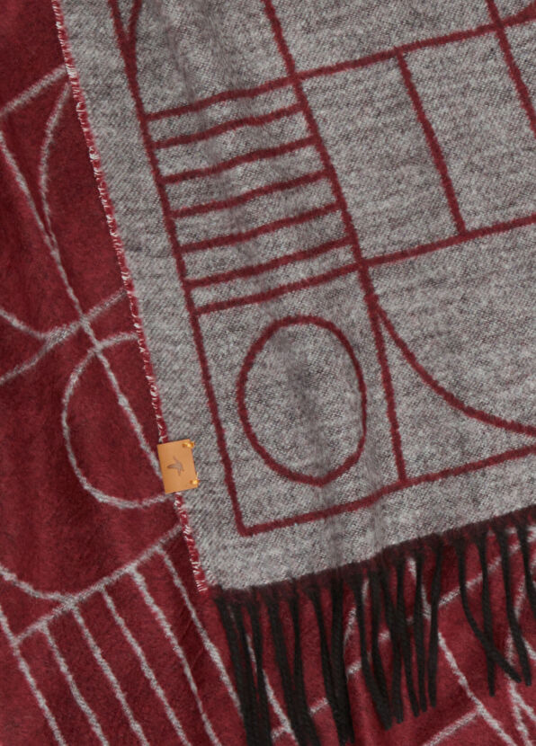 Beymen Club Burgundy Geometric Patterned Women's Scarf - 4