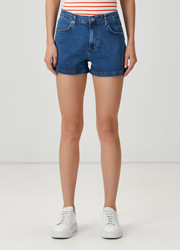 Beymen Club Mavi Kısa Denim Şort - 2