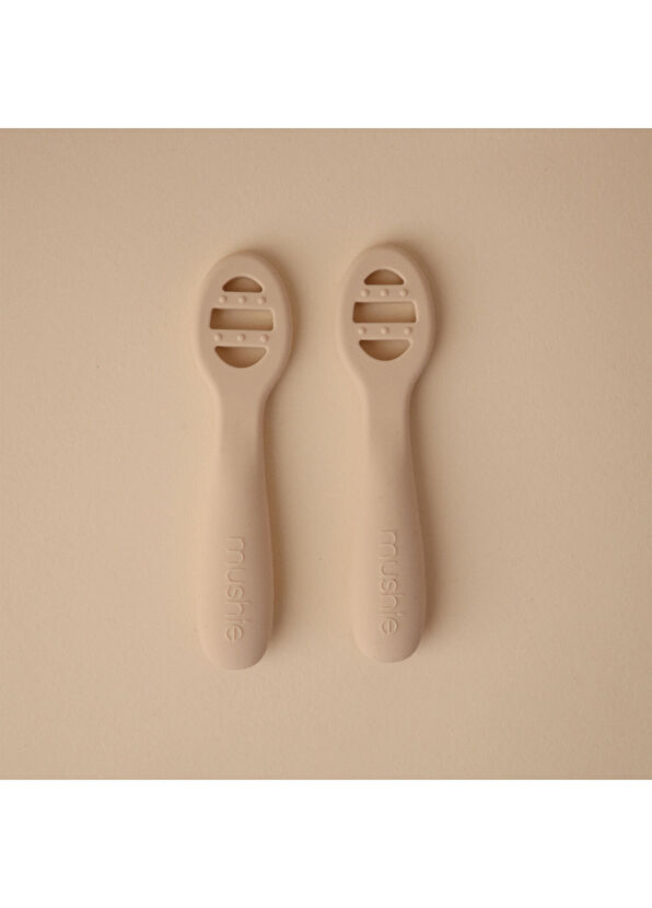 Mushie Blush Shifting Sand Baby First Feeding Spoon Set - 2
