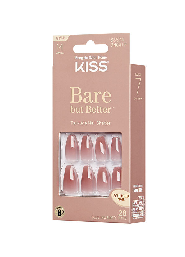 Kiss Bare But Better Brown Ombre Medium Gel Fake Nails - 3