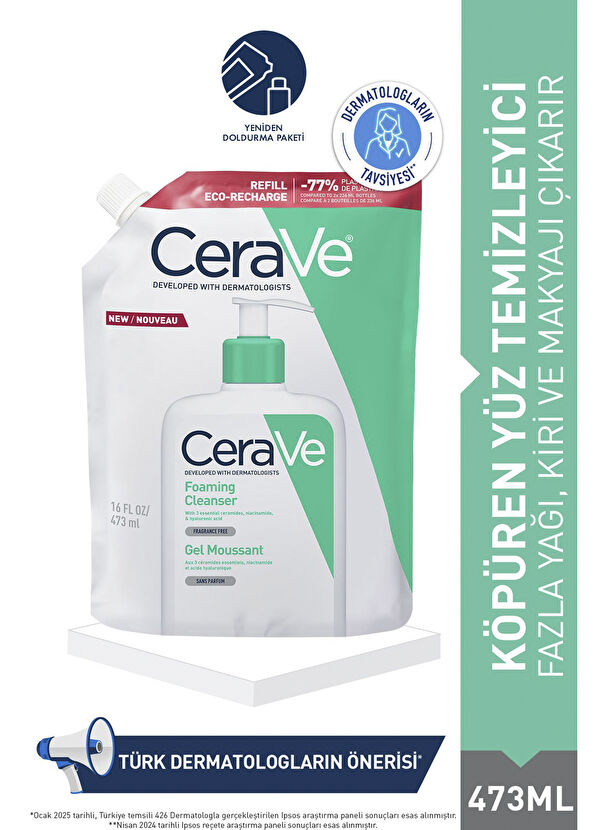CeraVe Köpüren Yüz Temizleyici Refill 473 ml - 2
