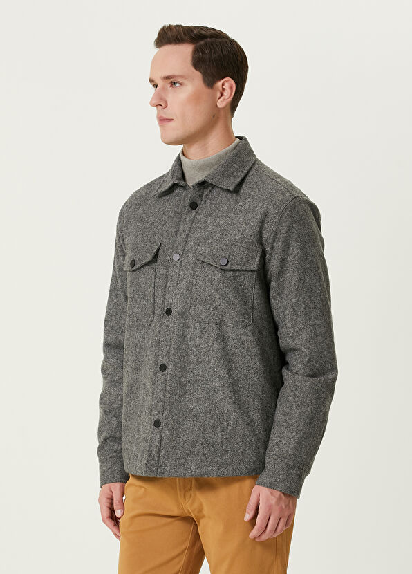 Beymen Club Grey Wool Overshirt - 2