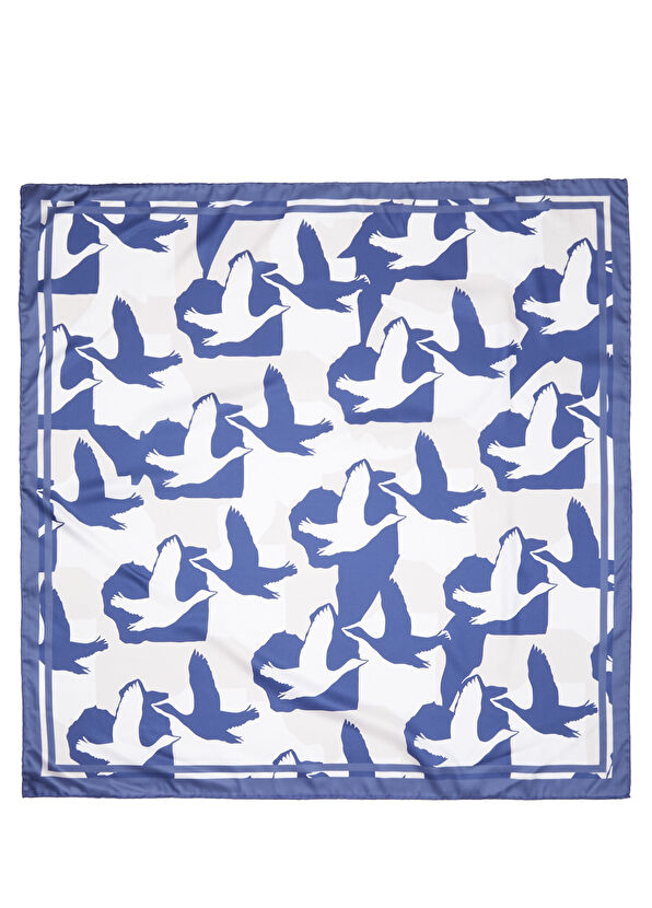 Beymen Club Mavi Beyaz Eşarp - 2