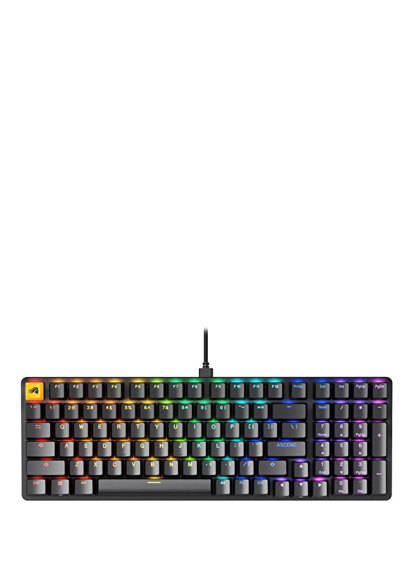 Glorious GMMK2 RGB Wired Fox Linear Switch Mechanical Black Gaming Keyboard GLO-GMMK2-96-FOX-ISO-B-TR - 1
