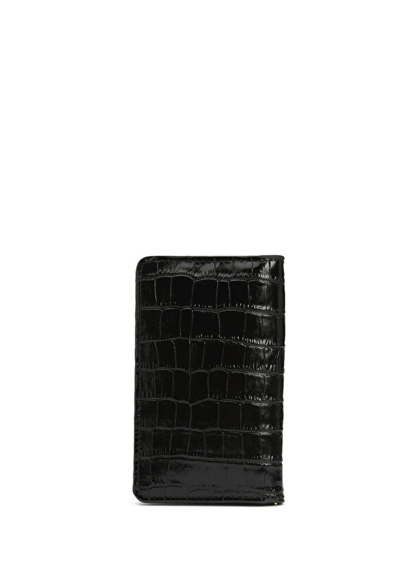 Beymen Club Black Crocodile Textured Women's Leather Wallet - 2