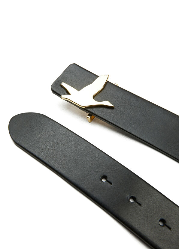 Beymen Club Black Goose Logo Women's Leather Belt - 2