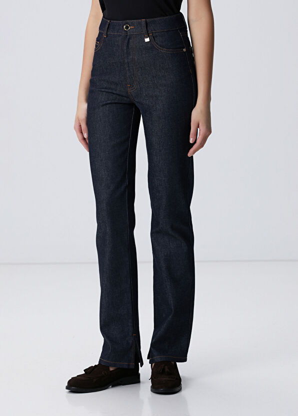 Network Lacivert Bootcut Denim Pantolon - 4