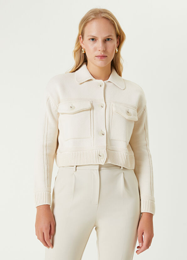 Beymen Club Ekru Trucker Triko Ceket - 4