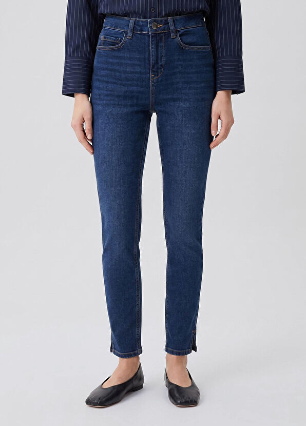 Beymen Club Slim Straight Fit Dark Blue Jeans - 2