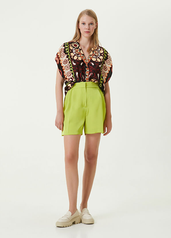 Beymen Club Kelebek Yaka Etnik Desenli Kolsuz Gömlek - 2