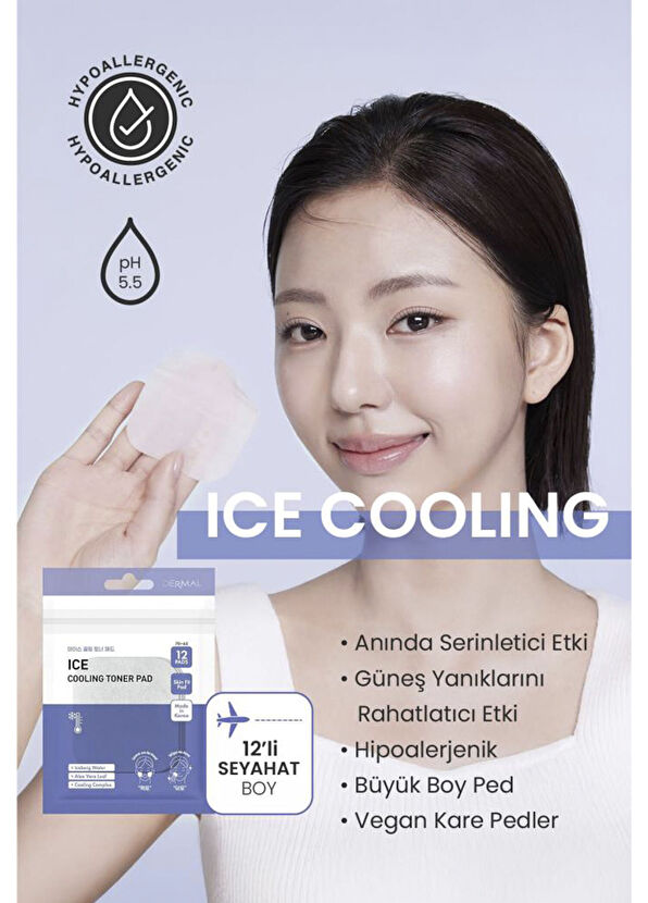 Dermal Ice Cooling Toner Pad Rahatlatıcı 12'li Tonik Ped  - 2