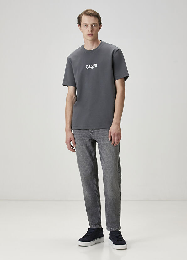 Beymen Club Antrasit Logo Baskılı T-shirt - 2