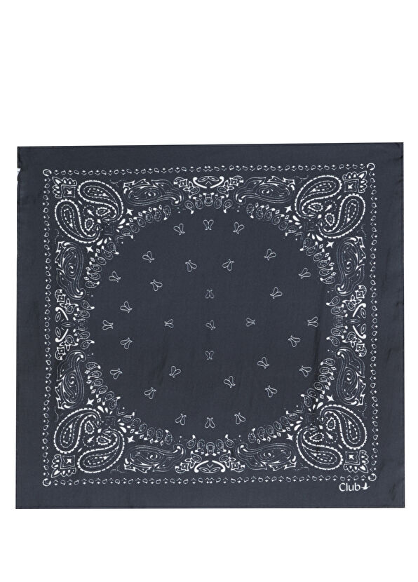 Beymen Club Navy Blue Patterned Silk Scarf - 2