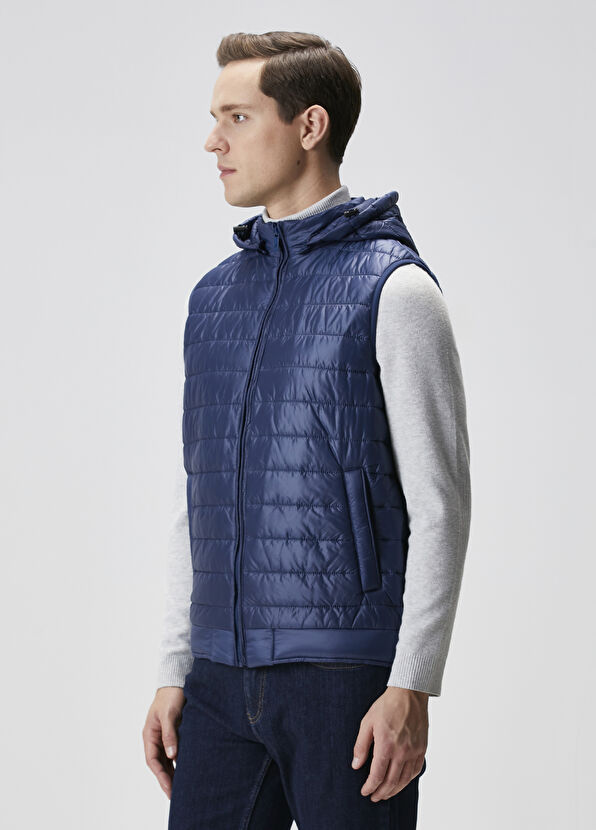 Beymen Club Navy Blue Quilted Vest - 2