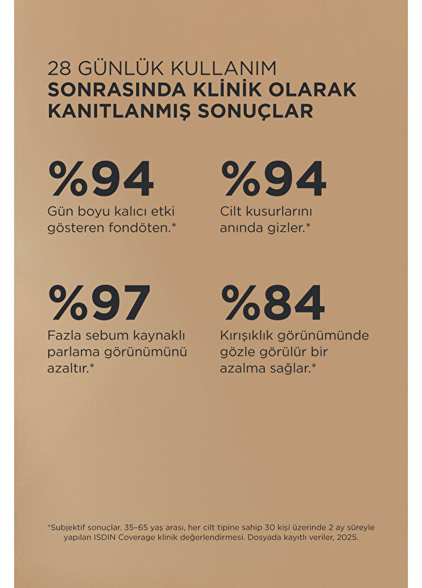 Isdin Coverage SPF50+ Yüksek Korumalı Yaşlanma Karşıtı Fondöten 30 gr  - 4