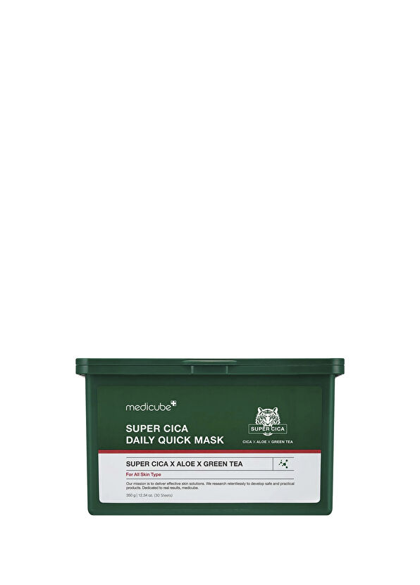 Medicube Super Cica Daily Quick Mask Besleyici & Stres Karşıtı 30'lu Günlük Cica Yüz Maskesi 350 gr - 1