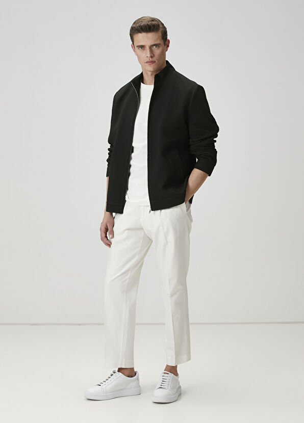 Beymen Club Black Diagonal Textured Coat - 4