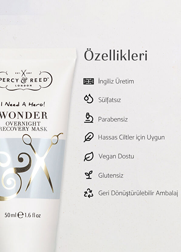 Percy & Reed I Need A Hero! Wonder Onarıcı Gece Bakım Saç Maskesi 50 ml - 2