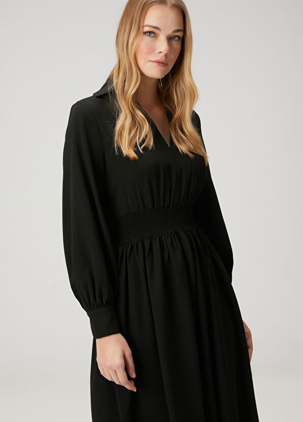 Beymen Club Black Midi Dress - 2