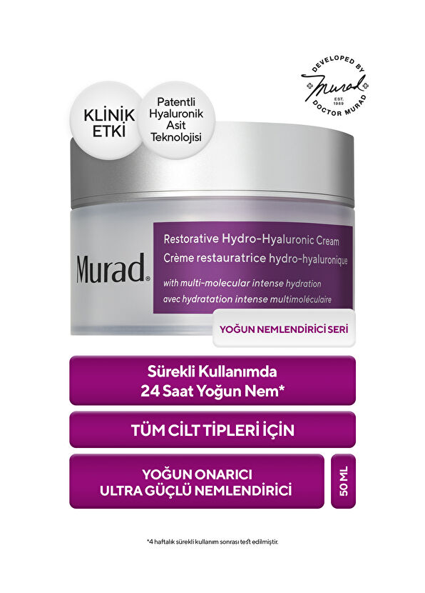 Murad Restorative Hydro-Hyaluronic Cream - Yoğun Onarıcı Ultra Güçlü Nemlendirici 50ML - 2