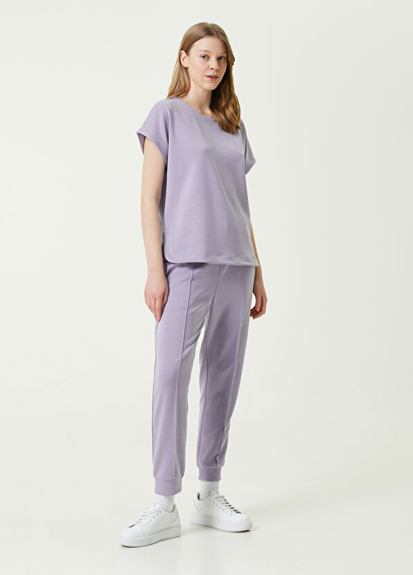 Beymen Club Lila Bisiklet Yaka Zincir Detaylı Sweatshirt - 2