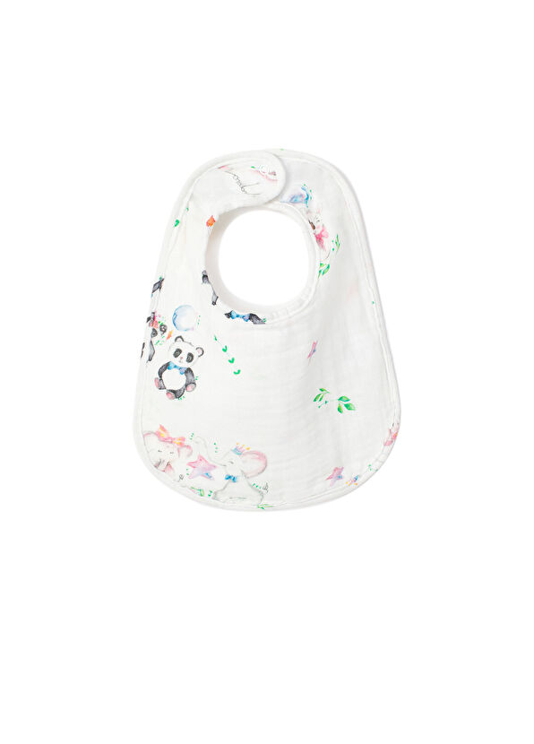 Moms And Needs Jungle Twins Multicolored Muslin Small Bib - 1