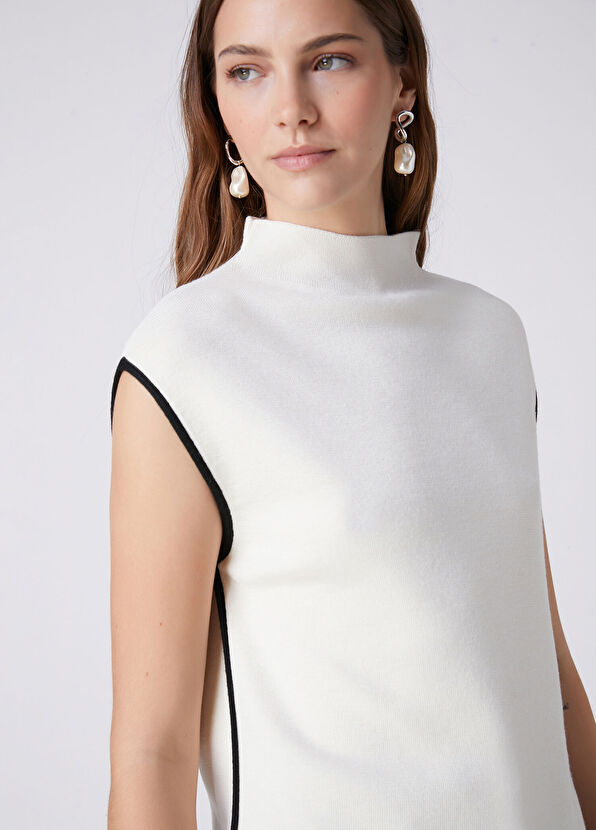 Beymen Club Ecru Contrast Piping Sweater - 2