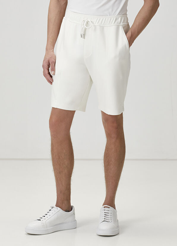 Beymen Club Kırık Beyaz Beli Kordonlu Jersey Şort - 2