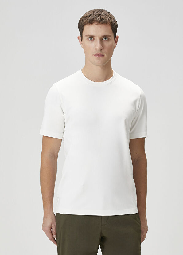 Theory Beyaz Basic T-shirt - 1