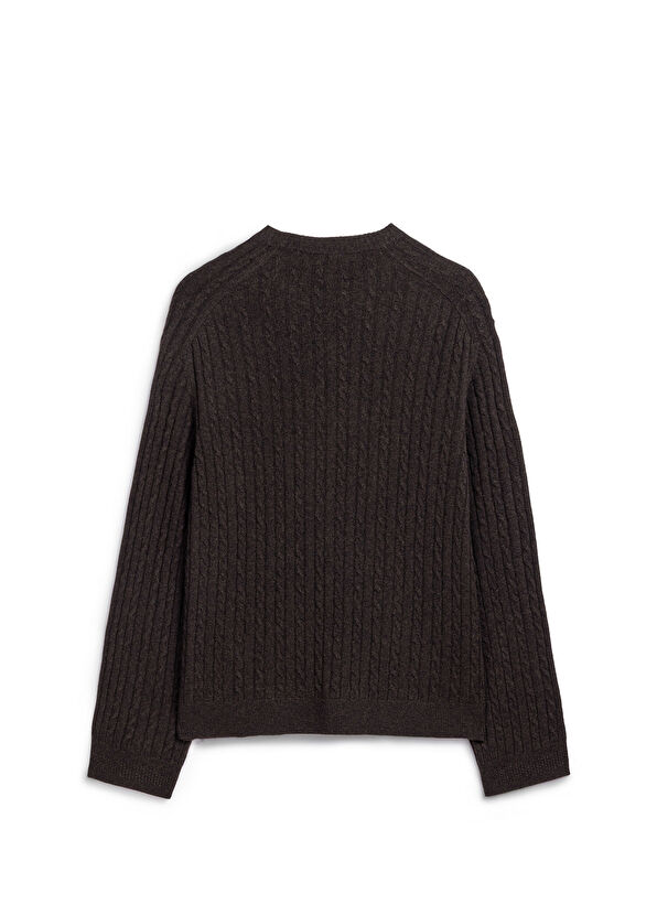 Atelier38 Hug Brown Wool Women's Sweater - 1