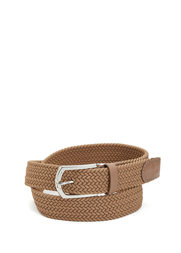 Beymen Club Bej Örgü Dokulu Erkek Kemer - 3