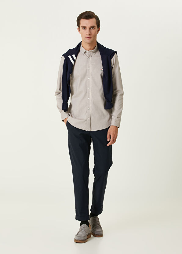 Beymen Club Slim Fit Vizon Oxford Gömlek - 3