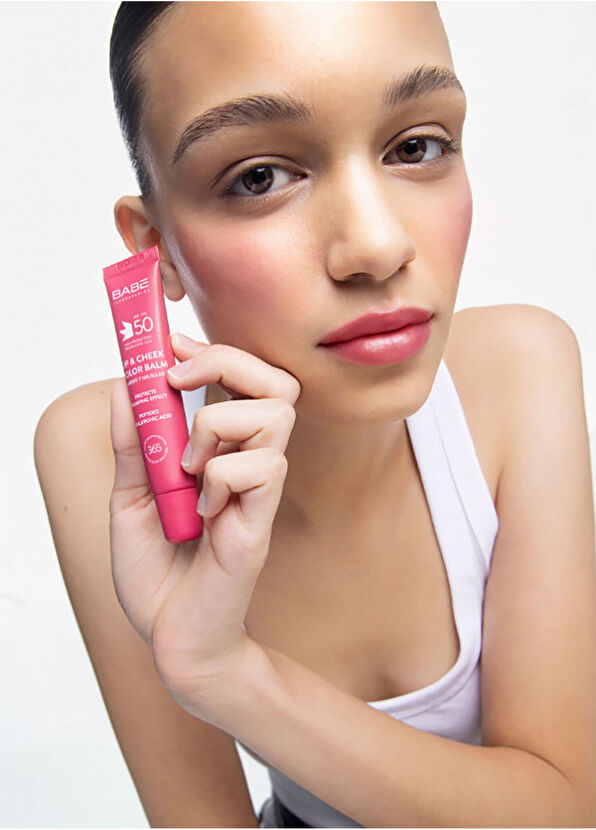 Babe Laboratorios Lip Cheek Balm Velvet SPF50 Dudak ve Yanak Balmı 20 ml - 4
