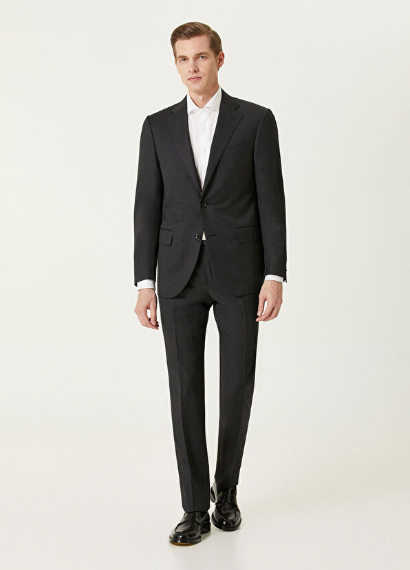 Antrasit Yün Takım Elbise - Görsel 2