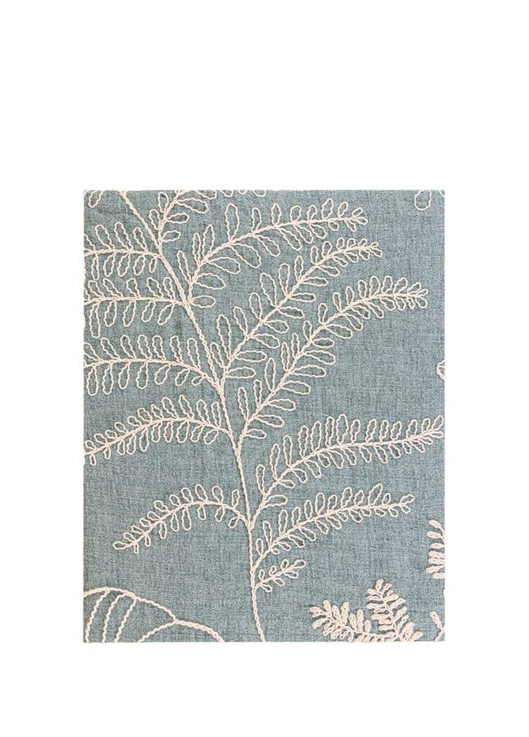 The Mia Green Cotton Tasseled Throw Sofa Shawl 170 x 130 cm - 1