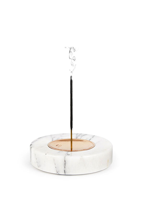 Coho Objet Coho Crystal Circle Bakır Kaseli Mermer Tütsü Tabağı - 1