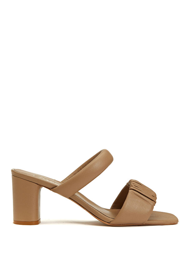 Beymen Club Vizon Bantlı Kadın Deri Terlik - 1