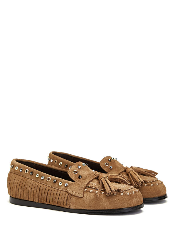 Beymen Club Vizon Troklu Püsküllü Kadın Süet Driver - 2