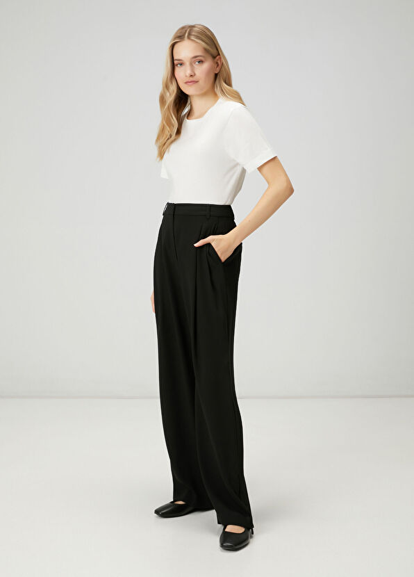 Beymen Club Black crepe palazzo pants - 1
