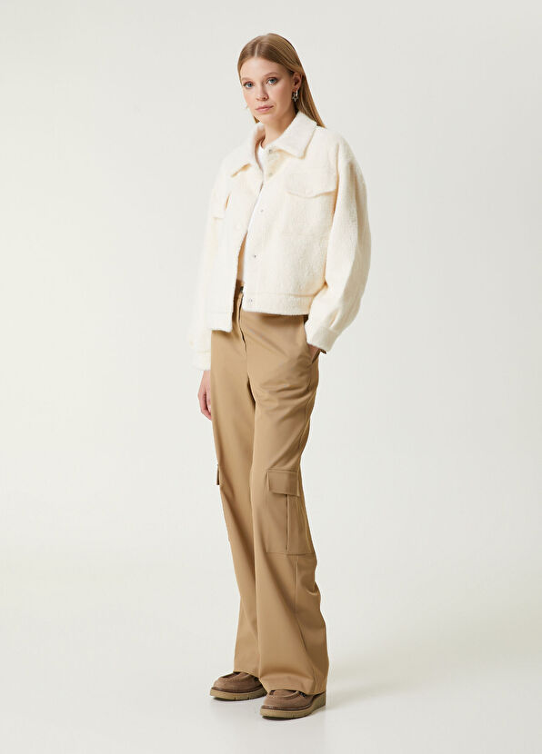 Beymen Club Off-White Short Trucker Jacket - 3