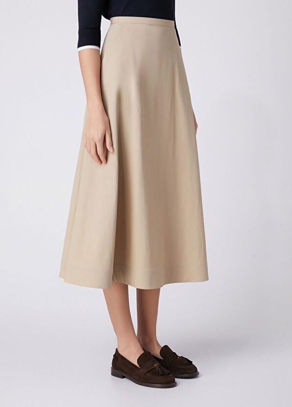 Beymen Club Bej Midi Kloş Etek - 2