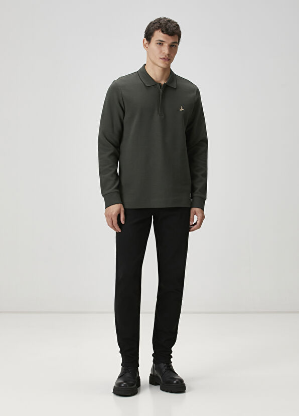 Beymen Club Comfort Fit Haki Polo Sweatshirt - 3